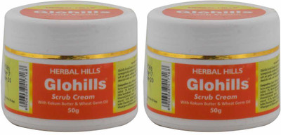 

Herbal Hills Herbalhills Glohills Scrub Cream - 50gms Pack of 2 Skin brightening cream, 100% Natural ultiumate skin care solution for all skin types Scrub(50 g)