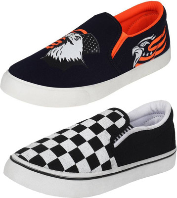 

Shoefly Combo-(2)-472-775 Canvas Shoes For Men(Multicolor