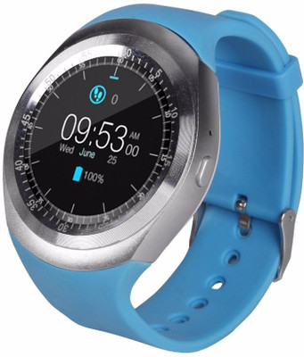 

Estar Smart Watch Y1 Round Bluetooth Smartwatch with SIM Card Slot Compatible with Samsung LG Sony HTC HUAWEI Google Xiaomi Android Smart Phones for Women Men Kids Boys Girls Smartwatch(Blue Strap FREE SIZE)