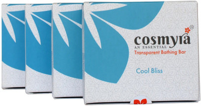

COSMYRA Cool Bliss Transparent Bathing Soap : Soft & Glow(400 g, Pack of 4)