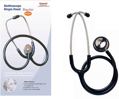 

Diamond Dual Deluxe ST017 Latest Original New MRP 2018 Authentic ISI Mark Product Fresh (Exclusive) Acoustic Stethoscope(Black)