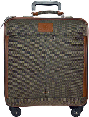 

PRAGEE EXCLUSIVE KHAKHI COLOUR FABRIC TROLLEY SUITCASE ( CABIN CARRY ) Cabin Luggage -  inch(Khaki