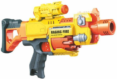 

ToyBin AMAZING Blaze Storm Soft Bullet Gun,10-Dart Rotating Drum, Battery Operated (Multicolor)(Multicolor)