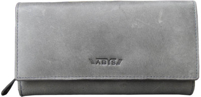 

ABYS Women Grey Genuine Leather Document Holder(15 Card Slots)