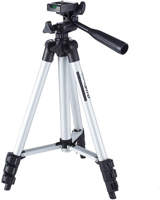

ZEVORA Silver 3110 Portable & Foldable Camera - Mobile Tripod With Mobile Clip Holder Bracket , Fully Flexible Mount Cum Tripod , Standwith Three-dimensional Head & Quick Release Plate Only 150 gm (40.2 Inch) Tripod Kit(Silver, Supports Up to 2.75 g)