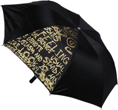 

Zeom Wine Bottle Shapes 3 Fold Manual Sunny Rainy Umbrella Umbrella (Black, Gold) Umbrella(Black)