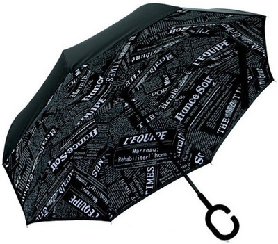 

KUMAKA Reverse Folding Inside Out Umbrella - Unbreakable (Color May Vary) Umbrella(Black)