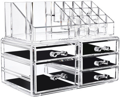 

IBS Acrylic Makeup Organizer Storage Box Case Cosmetic Jewelry 5 Drawer Makeup Container Boxes Lipstick Display Holder Stand Brushes makeup Vanity Box(CLEAR)