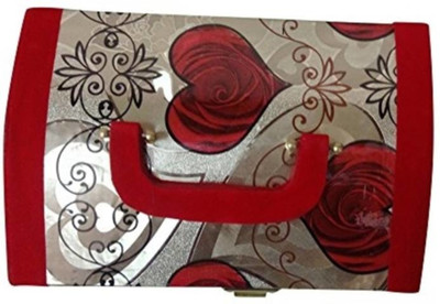 

DP_CRAFT Stylish Multi Color Heart Shape Bnagles Box , Vanity Box Size : 24*15*18 Cm Banggles Box Vanity Box(Golden, Red)