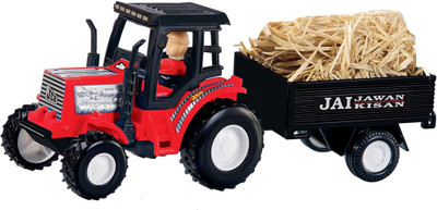 

DealBindaas Toys Tractor with Trolley Pull Back |Opening Doors|Miniature Scaled Models|- Red Colour(Red)