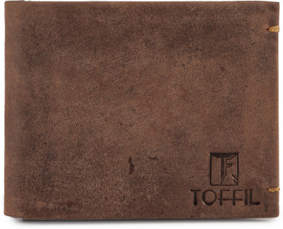 

Toffil Men Brown Genuine Leather Wallet(4 Card Slots), Dark brown
