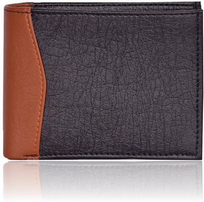 

Accezory Men Black Artificial Leather Wallet(3 Card Slots), Black-tan