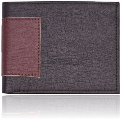 

Forester Men Black Artificial Leather Wallet(8 Card Slots), Black-brown
