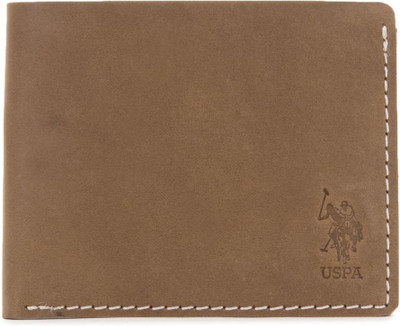 

U.S. Polo Assn Men Brown Genuine Leather Wallet(6 Card Slots)