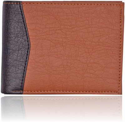 

Adam Zac Men Tan Artificial Leather Wallet(3 Card Slots), Tan-black