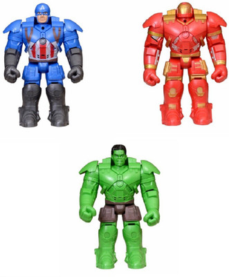 

Montez America's Top Super Heroes Action Figures 20 cm Long Pack of 3(Multicolor)