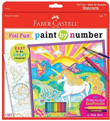 

Faber-Castell Faber-Castell Paint By Number Foil Fun - Unicorns - Color And Display 1 Unicorn Paint By Number Board