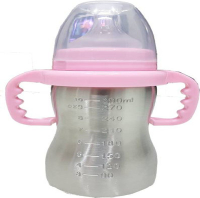 

Babique Baby Feeding Bottle Cum Sipper In Stainless Steel Pink - 290 Ml - 290 ml(Pink)