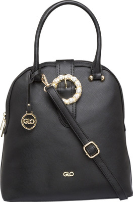 

Globus Buckle Detail Tote Handbag Shoulder Bag(Black, 13 inch)