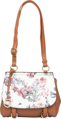 

Globus Floral Print Handbag Sling Bag(Brown, 11 inch)
