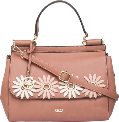 

Globus Floral Applique Handbag Shoulder Bag(Pink, 14 inch)