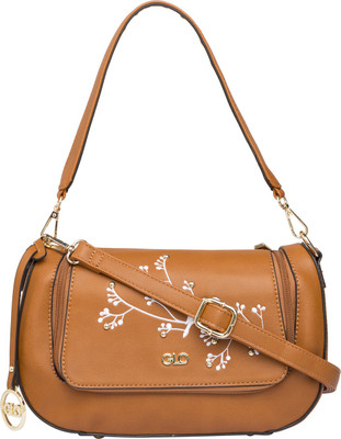 

Globus Embroidered Mini Bowling Handbag Sling Bag(Brown, 11 inch)