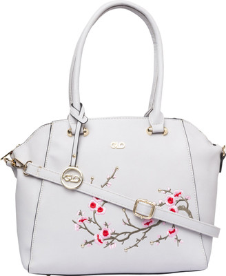 

Globus Embroidered Floral Motif Handbag Shoulder Bag(Grey, 15 inch)