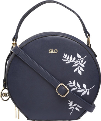 

Globus Embroidered Circular Sling Bag Sling Bag(Blue, 10 inch)