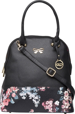 

Globus Floral Bird Motif Embroidered Handbag Shoulder Bag(Black, 13 inch)