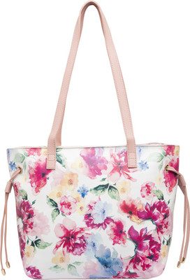 

Globus Floral Print Tote Bag Shoulder Bag(Pink, 17 inch)