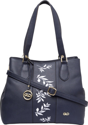 

Globus Embroidered Structured Handbag Shoulder Bag(Blue, 14 inch)