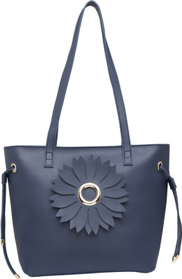 

Globus Floral Solid Tote Bag Shoulder Bag(Blue, 17 inch)