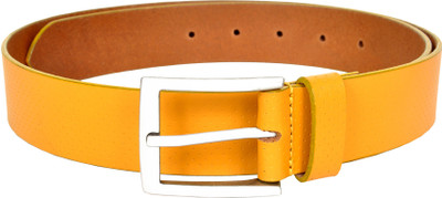

Allen Cooper Men Casual Yellow Genuine Leather Belt