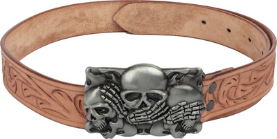 

SRI Men Casual Brown Genuine Leather Belt