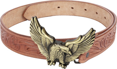 

SRI Men Casual Brown Genuine Leather Belt