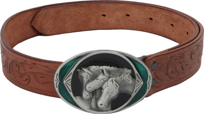 

SRI Men Casual Brown Genuine Leather Belt