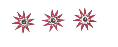 

Shri Ji Collection Maroon Black Shade Tilak White Stone Bindi Forehead Maroon Bindis(Tilak)