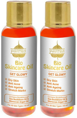 

Pavitra+ Bio Skincare Oil for Pregnancy Stretch Marks with Argan Oil Saffron and Vitamin E Combo (Pack of 2)(50 ml)