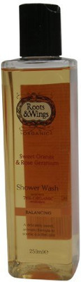 

Roots and Wings Organic Balancing Sweet Orange and Rose Geranium Shower Wash(250 ml)