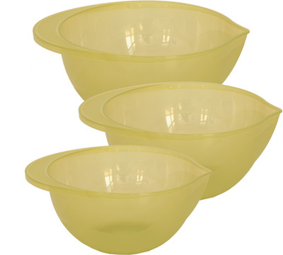 Jaypee Plus Plastic Mixing Bowl Blending Bowl(Pack of 3, Yellow)