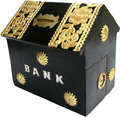 SHAH EMPORIUM Decorative Money Bank Coin Bank(Black)