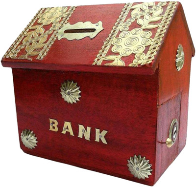 

SHAH EMPORIUM Decorative Money Bank Coin Bank(Maroon)