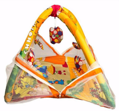 

croox Cotton Mosquito Protector Comfy Baby Bed CRX_BYMN_0021_CB Portable Crib(Fabric, Multicolor)