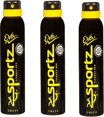 

EVA SMASH SPORTZ Deodorant Spray - For Men(375 ml, Pack of 3)