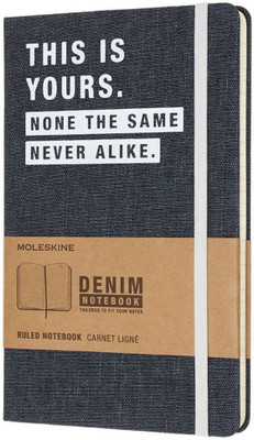 

Moleskine A5 Note Book(Le Ruled Denim Notebook This Yours Large, Denim)