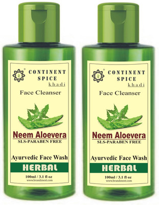 

Continent Spice Khadi Neem Aloevera Herbal Face Wash/Cleanser- CS682005 Face Wash(200 ml)