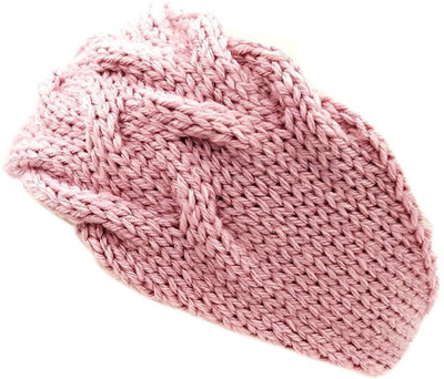 

Magic Needles Handmade Double Cable Head Band(Pink)