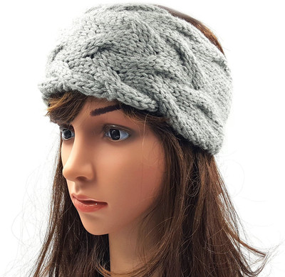 

Magic Needles Handmade Double Cable Head Band(Grey)