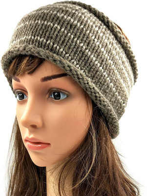 

Magic Needles Handmade Womens Striped Head Band(Brown)