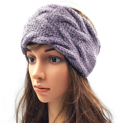 

Magic Needles Handmade Double Cable Head Band(Purple)